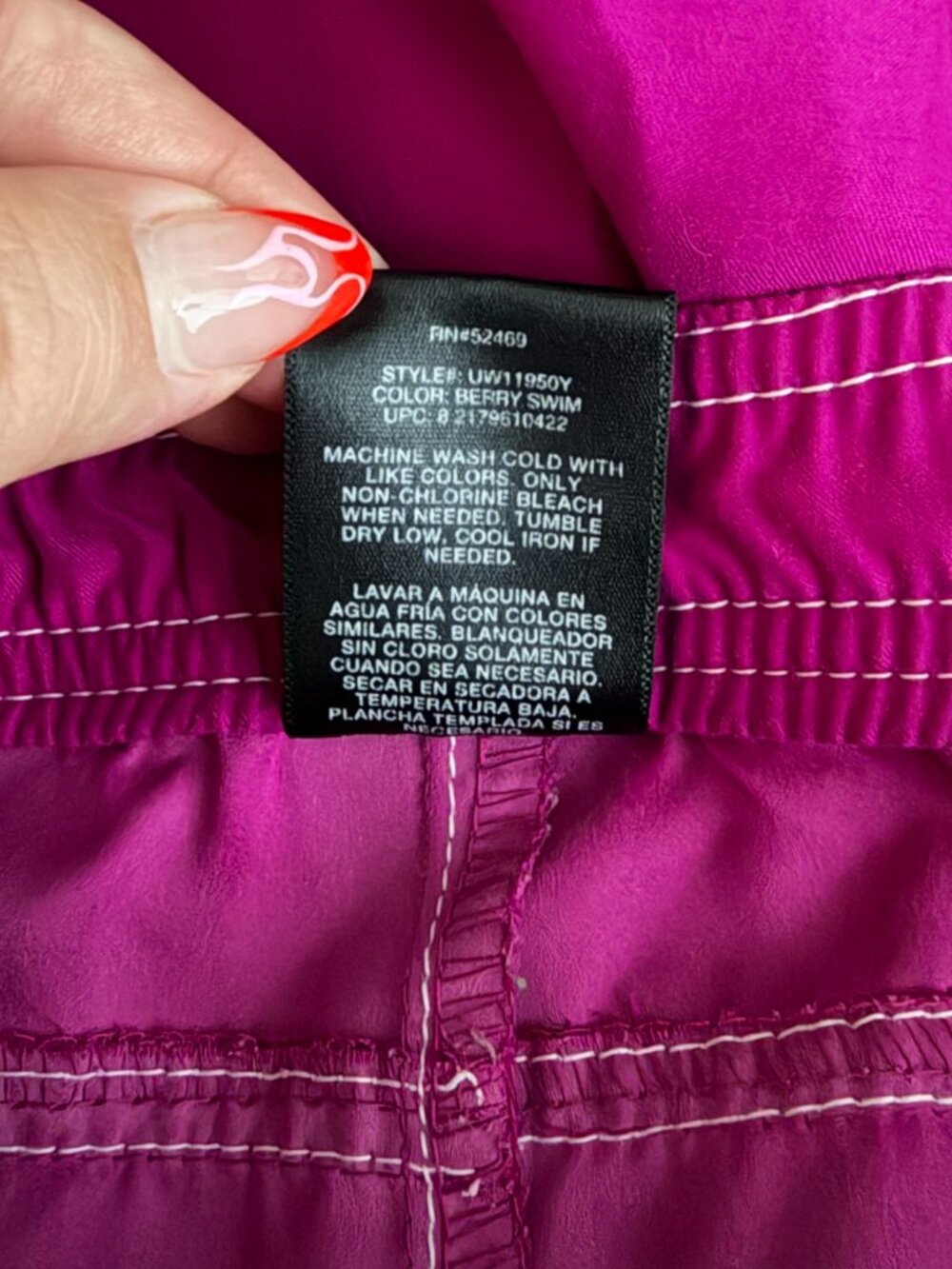Catalina Women Plus Size 2X Fuchsia Purple Boardshorts Swim Pockets Beach - Picture 5 of 5